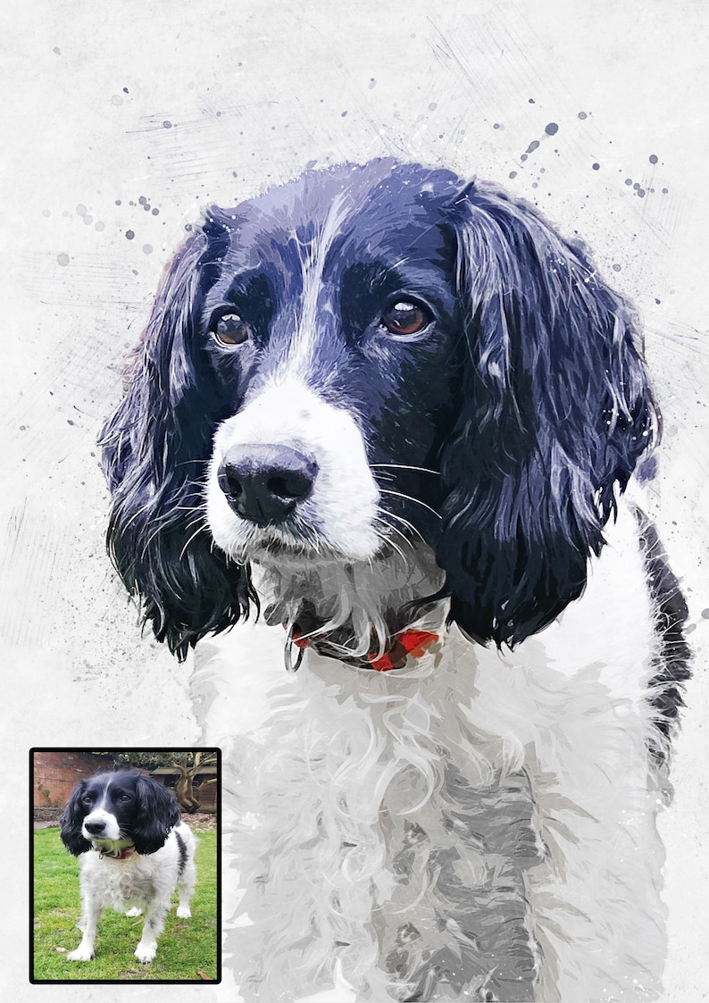 Custom Watercolor Pet Portrait, Pet Portrait, Custom Dog Portrait, Pet Art Print, Pet Illustration, Dog Lover Gift, Personalised Gift image 10