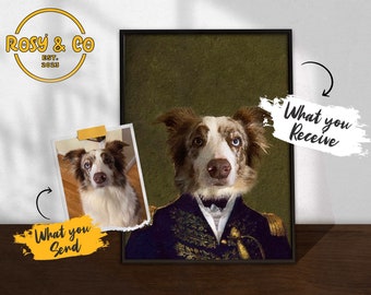 Pet Illustration, Custom Dog Portrait Drawing, Pet Memorial Gift, Pet Loss, Custom Pet Portrait, Royal Pet Portrait, Pet Portrait Royal