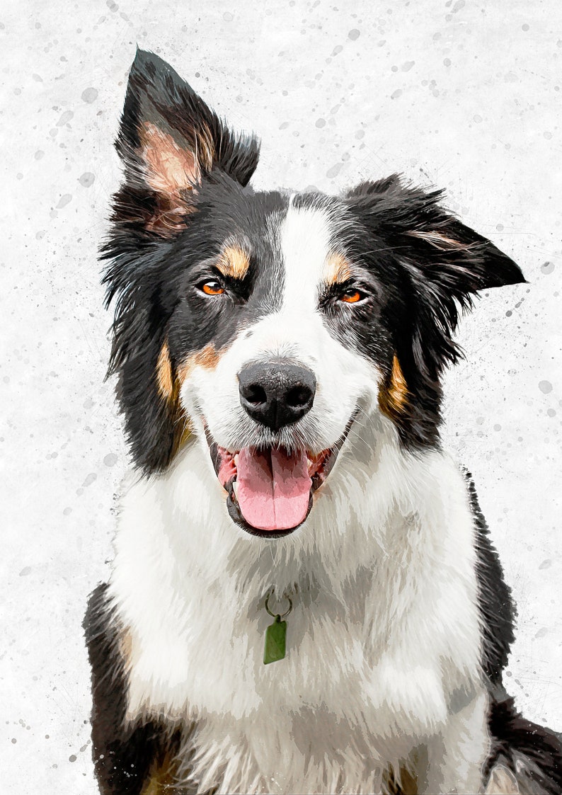 Custom Watercolor Pet Portrait, Pet Portrait, Custom Dog Portrait, Pet Art Print, Pet Illustration, Dog Lover Gift, Personalised Gift image 2