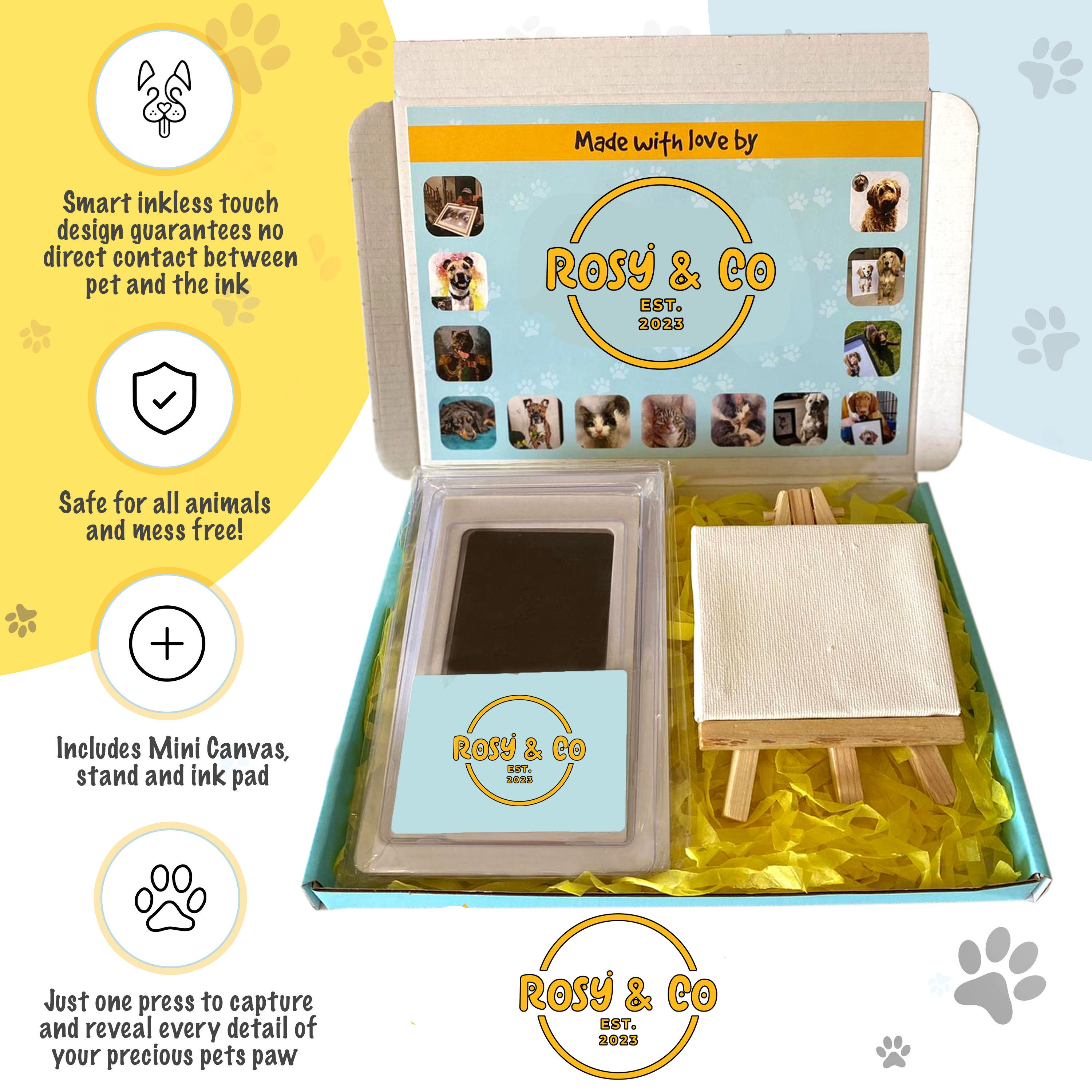 Small Pet Paw Print Clean-Touch Ink Pad Imprint Cards for Cats Dogs  Birthday Gifts DIY Keepsake Pawprint Maker Dog Funerary - AliExpress