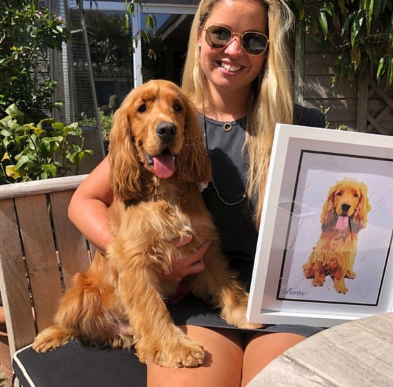 CUSTOM PET PAINTING - Personalize Pet Portrait - Pet Lovers Gift - Custom Dog Portrait - Personalized Pet Art - Watercolor Painting