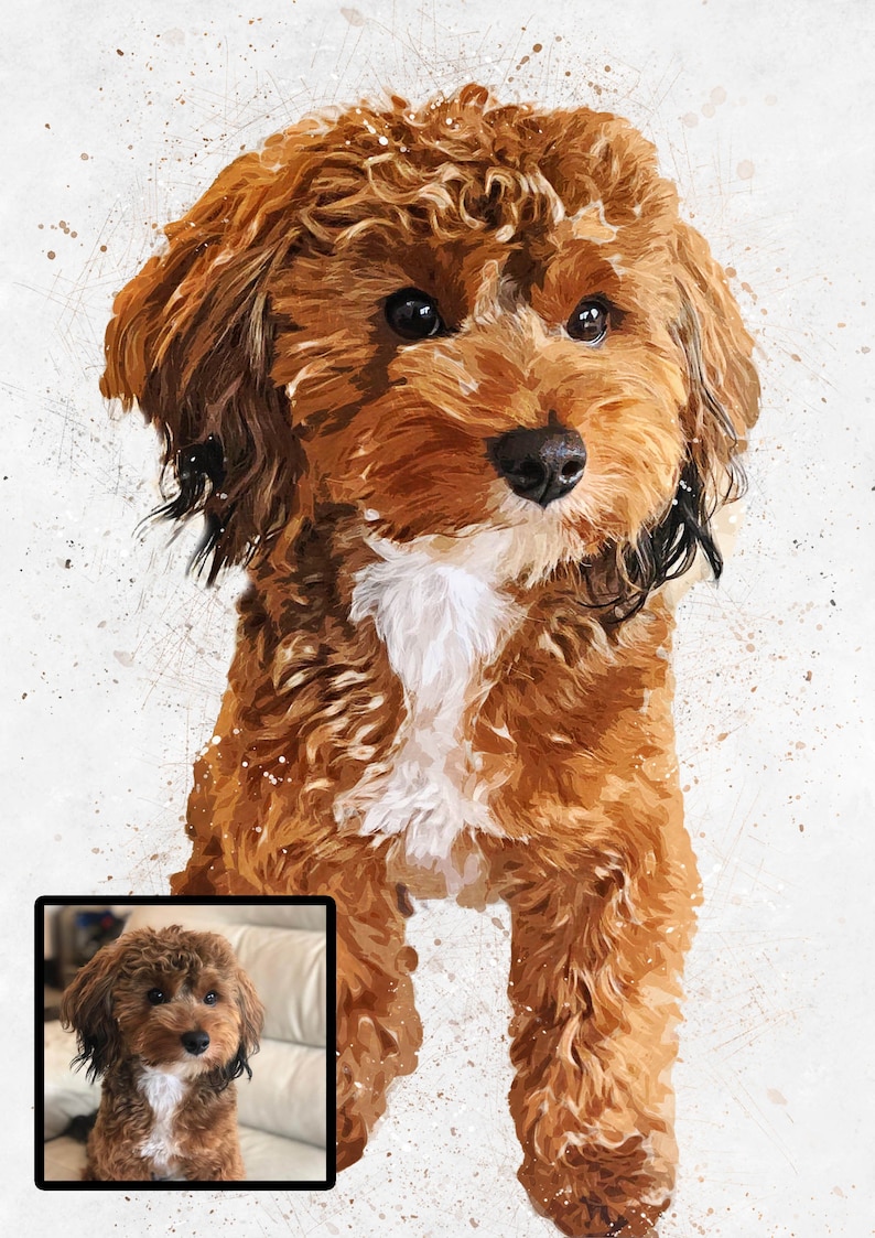 portrait from photo, pet portrait, Pet Memorial, portrait, painting from photo, custom pet portrait, pet portrait, commission portrait image 1