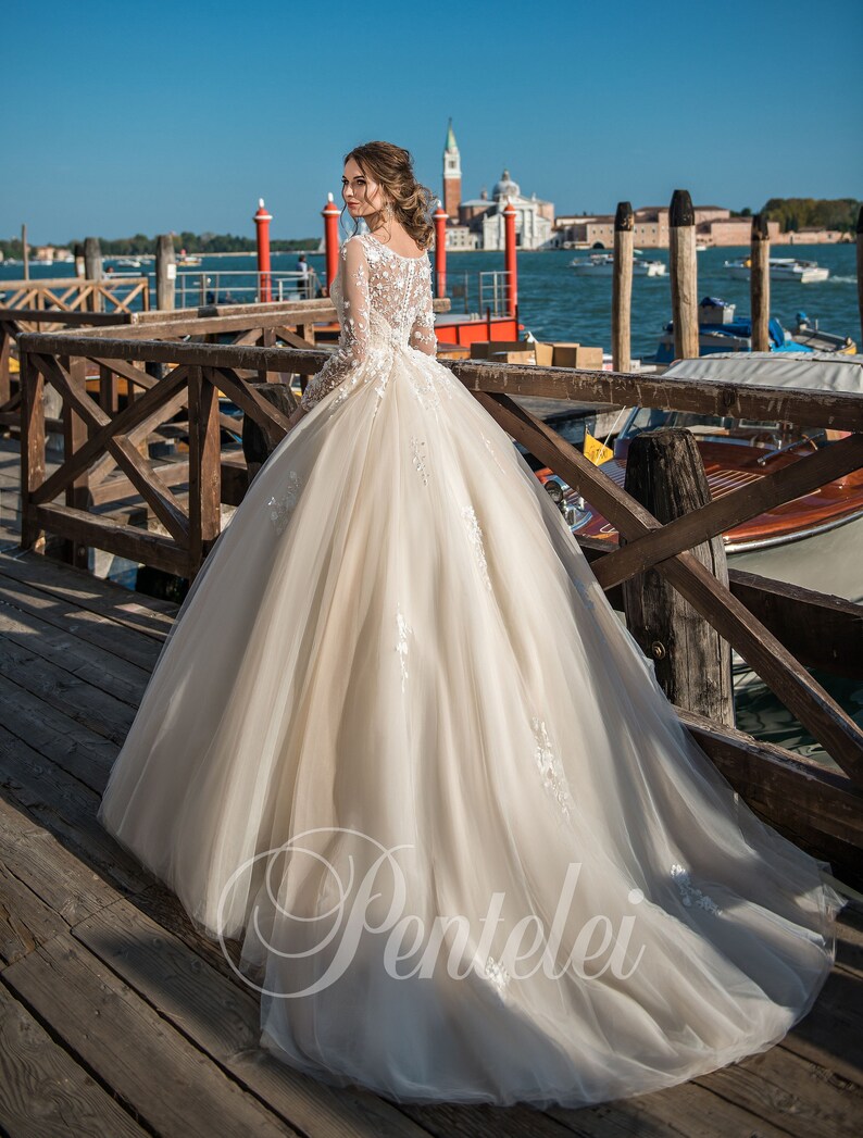 Wedding Dress Custom Madecustomized Wedding Dressblush Etsy