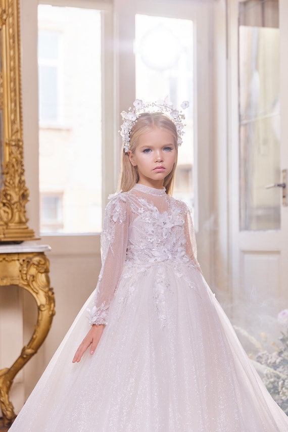 Luxury Lavendar Blue Sparkle Baby Birthday Party Ball Gown Dress – HOUSE OF  CLAIRE