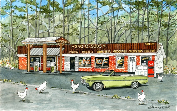 Sac-O-Suds, 8.5"x11" fine art print, My Cousin Vinny, two yutes, 64 skylark