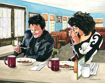 Grits for Breakfast, fine art print, My Cousin Vinny, Vinny and Lisa