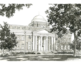 fine art print, Presbyterian College, Presbyterian, Neville, Neville Hall, print