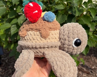 Crochet Pancake Turtle, Food Plushie, Pancake Plushie, Crochet Turtle, Food Turtle, Stuffed Animal, Crochet Animal