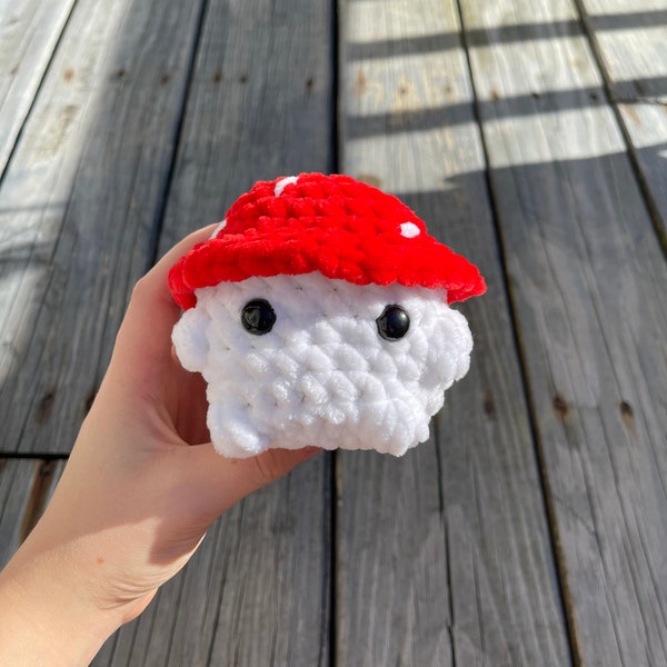 Crochet Mushroom Boy, Cute, Cottagecore, Plushie, Stress Toy, Mushroom, Crochet, Anxiety Toy, Plushie