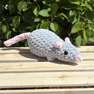 Crochet Rat Plushie, Animal Toy, Gift for Kids, Rat Gift, Crochet Animal, Animal Plush, Gift For Rat Lover