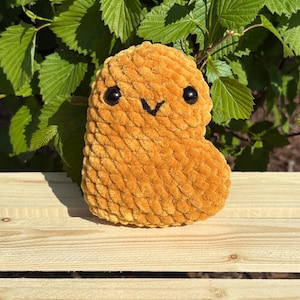 Crochet Chicken Nugget, Chicken Nugget Plushie, Food Plush, Chicken Nugget Toy, Gift For All Ages,