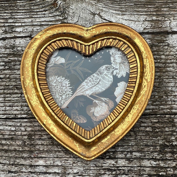 Ex voto Cadre photo coeur Diamètre 11x11,5 cm