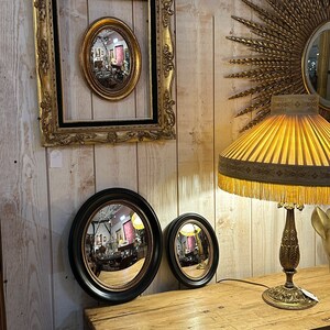 Miroir ovale Rosalie noir et doré patiné 24 x 19 cm image 9