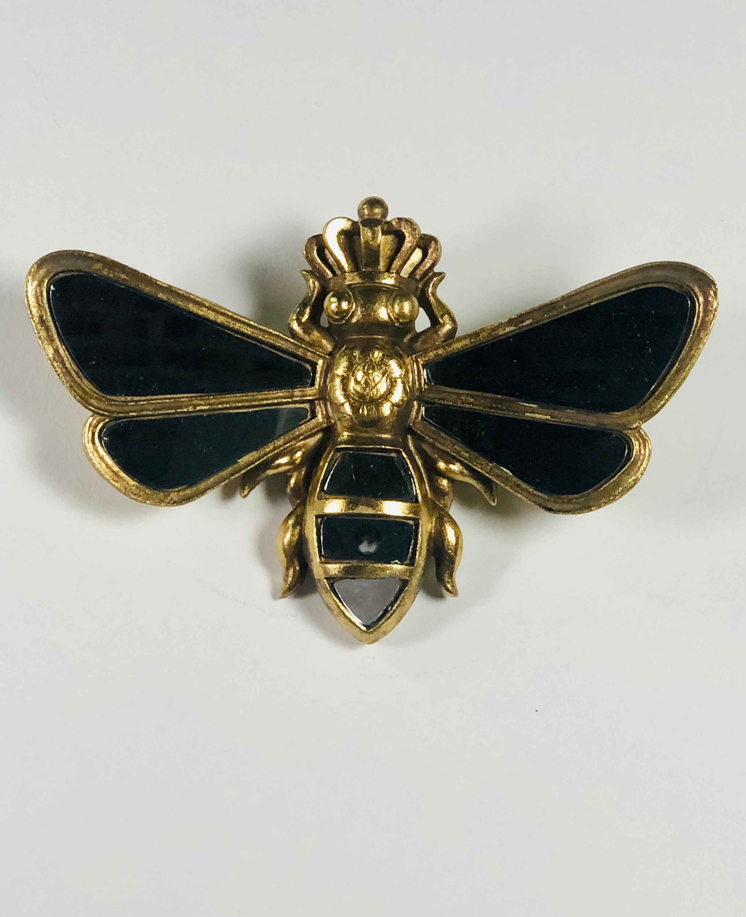 Abeille Insecte Décoratif Mural Doré Patiné à 7 Facettes Miroirs