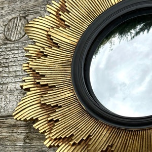 Sidonie sun mirror with black patina, witch's eye diameter 28 cm image 5