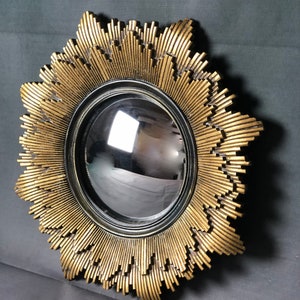 Sidonie sun mirror with black patina, witch's eye diameter 28 cm image 6