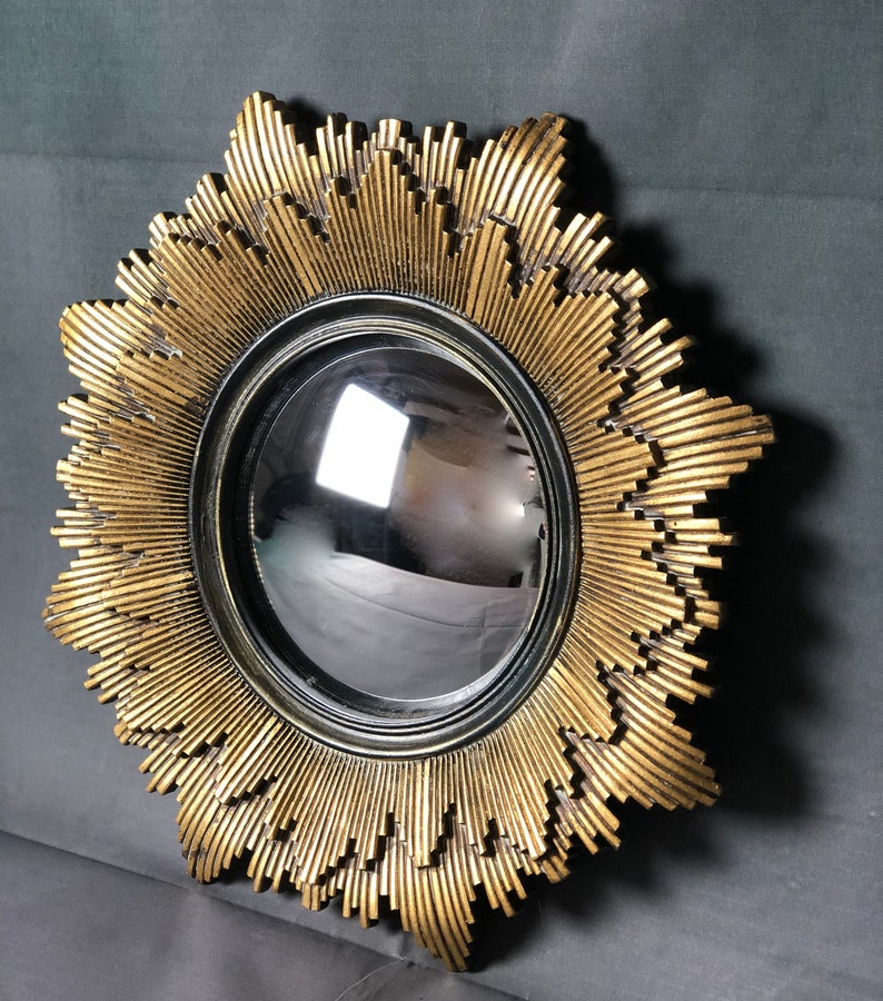 Sidonie sun mirror with black patina, witch's eye diameter 28 cm image 6