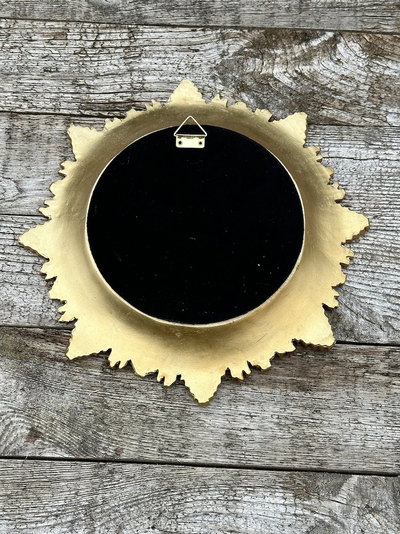 Sidonie sun mirror with black patina, witch's eye diameter 28 cm image 9