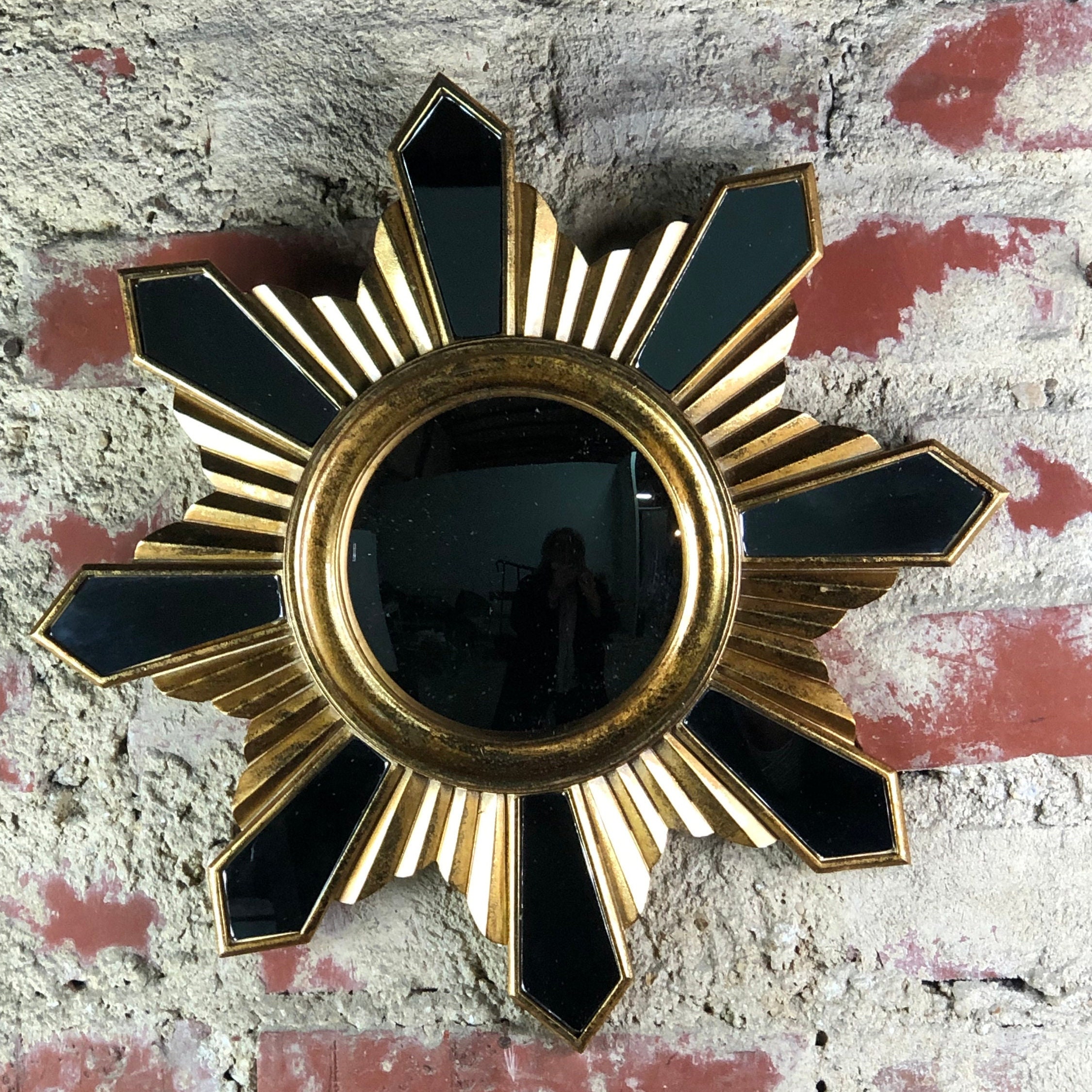 Miroir Kate Doré Patiné Diamètre 38 cm