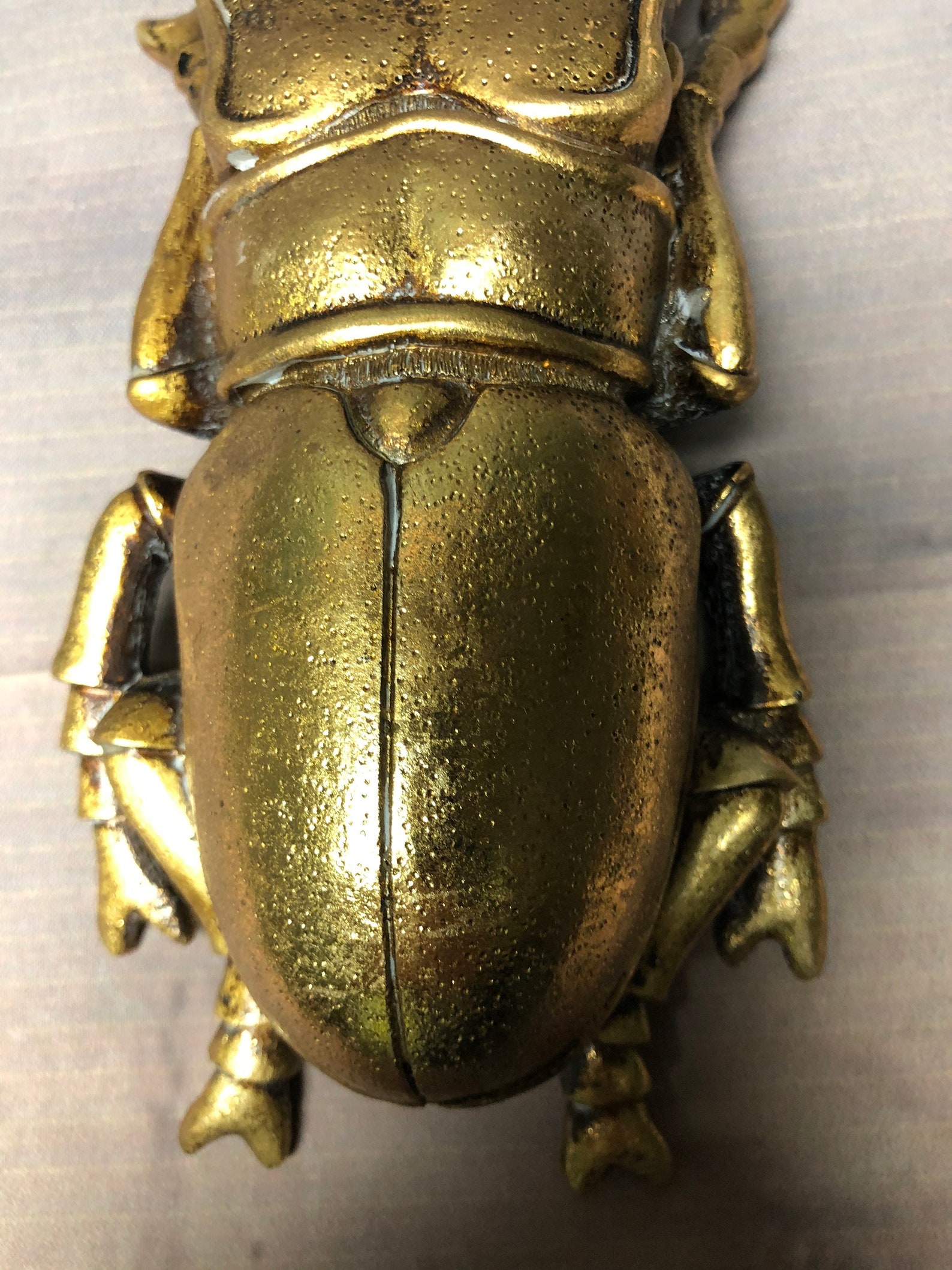 Ornement Scarabée En Laiton Vintage - Figurine Insecte Décorative Pour Bureau Ou Intérieur - Taille 3,2 X 2,9 X 1,5 Cm