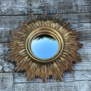 Anna mirror Patinated gold with witch's eye diameter 24 cm