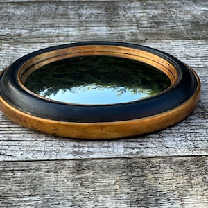 Miroir rond New noir et patine dorée à l'ancienne avec oeil de sorcière diam 19 cm image 6