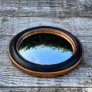 Miroir rond New noir et patine dorée à l'ancienne avec oeil de sorcière diam 19 cm image 8