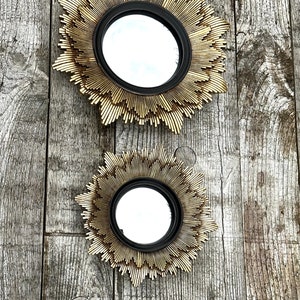 Sidonie sun mirror with black patina, witch's eye diameter 28 cm image 7