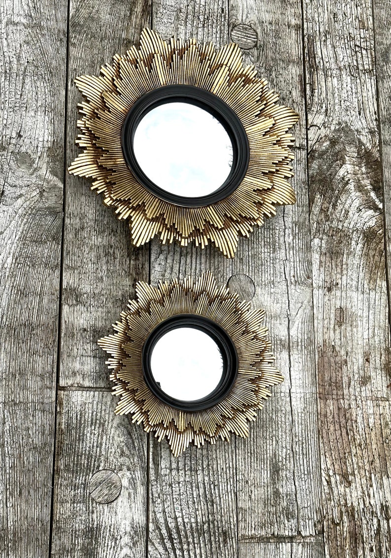 Sidonie sun mirror with black patina, witch's eye diameter 28 cm image 7