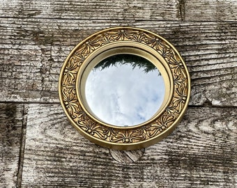 Miroir "Joséphine" doré avec oeil de sorcière diam 13 cm