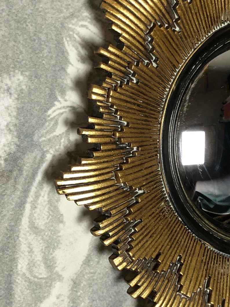Sidonie sun mirror with black patina, witch's eye diameter 28 cm image 8