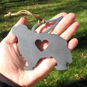 Cavalier King Charles Spaniel 2 Pet Loss Gift Ornament Angel - Pet Memorial - Dog Sympathy Remembrance Gift - Metal Dog Christmas Ornament