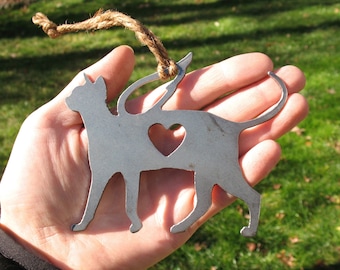Sphynx Cat Memorial Angel - Cat Loss Gift - Pet Loss Cat Sympathy Remembrance Gift - Metal Cat Christmas Ornament - Cat Lover