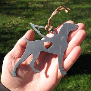 Weimaraner 3 Pet Loss Gift Ornament Angel - Pet Memorial - Dog Sympathy Remembrance Gift - Metal Dog Christmas Ornament