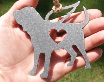 New - Bloodhound Pet Memorial Ornament Angel - Pet Loss Gift - Dog Sympathy Remembrance Gift - New Clear Coated Finish - Design 1