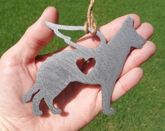New - German Shepherd Pet Memorial Ornament Angel - Pet Loss Gift - Dog Sympathy Remembrance Gift - New Clear Coated Finish - Design 1