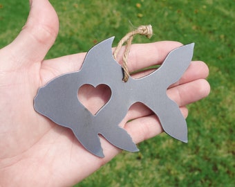 Goldfish Pet Memorial Ornament - Pet Loss Gift - Pet Sympathy Remembrance Gift - Metal Goldfish Christmas Ornament
