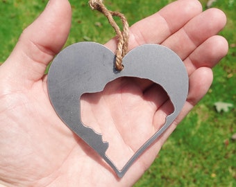 Personalized Labrador Retriever Pet Memorial Ornament 3 - Raw Steel Pet Loss Gift - Dog Sympathy Remembrance Gift - Dog Christmas Ornament