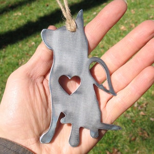 Australian Cattle Dog Ornament 1 Pet Memorial W/ Angel Wings - Pet Loss Dog Sympathy Remembrance Gift - Metal Dog Christmas Ornament