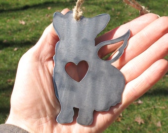Corgi Dog Ornament 1 Pet Memorial W/ Angel Wings - Pet Loss Dog Sympathy Remembrance Gift - Metal Dog Christmas Ornament