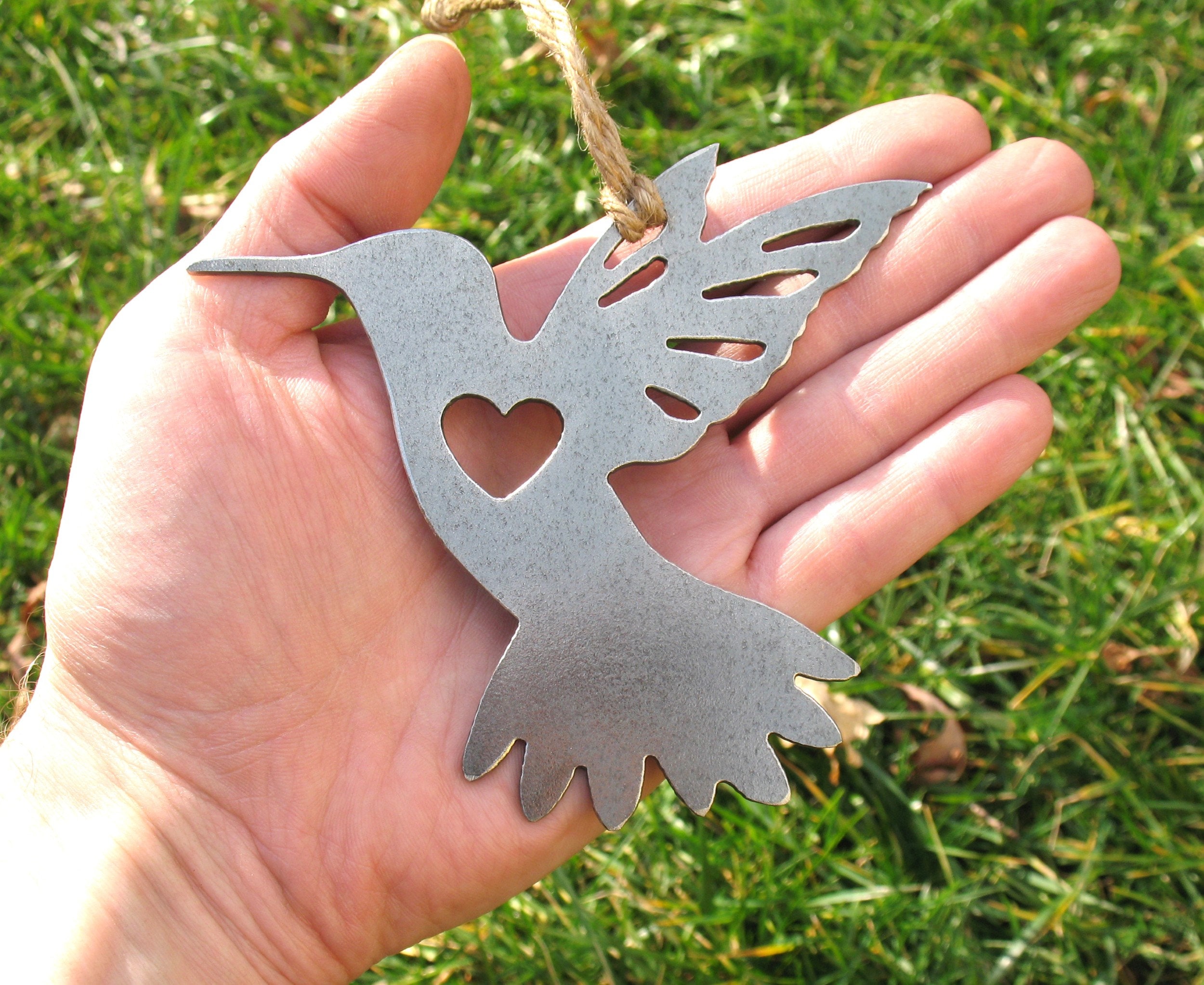 Hummingbird Memorial Ornament Metal Hummingbird Christmas Etsy