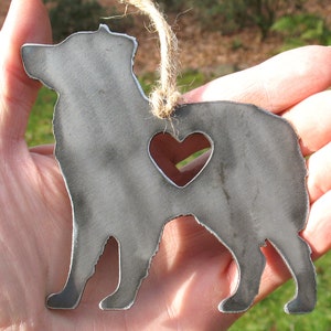 Australian Shepherd Dog Ornament 2 - Metal Dog Christmas Ornament - Pet Lover Memorial Ornament - Pet Loss Dog Memorial Remembrance Gift