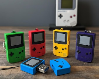 Game Boy-style USB stick | Retro gadget made using a 3D printer (color selectable) - 8GB / 16GB / 32GB / 64GB / 128GB