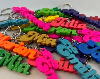 Personalized keychain with name – choice of color | 3D print