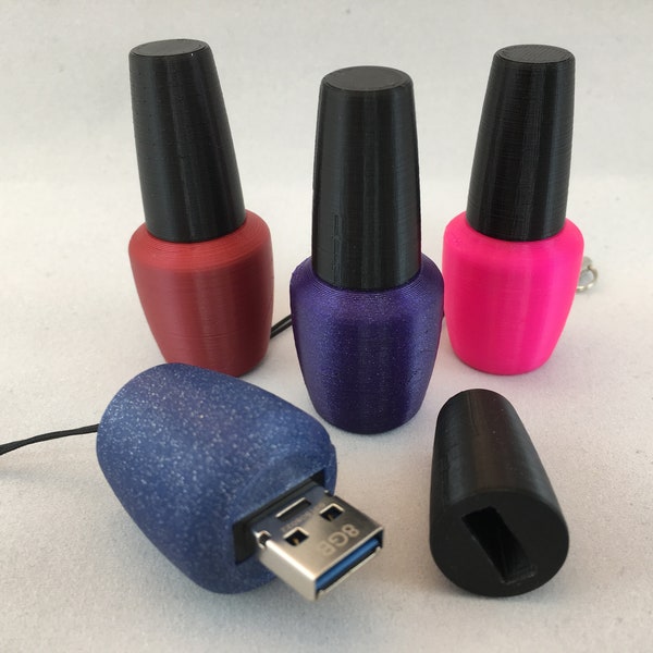 USB-Stick - Nagellack rund (Farbe wählbar) - 4GB / 8GB / 16GB / 32GB - 3D-Druck