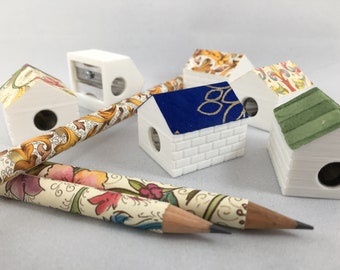 Sharpener Sharpener Cottage House Pencil - Impression 3D rencontre l’artisanat