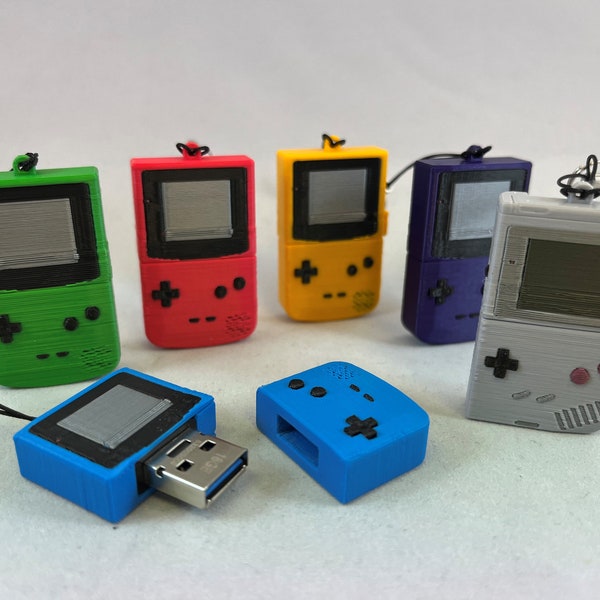 Clé USB - Game Boy classic/color (couleur sélectionnable) - 8Go / 16Go / 32Go / 64Go / 128Go - Impression 3D