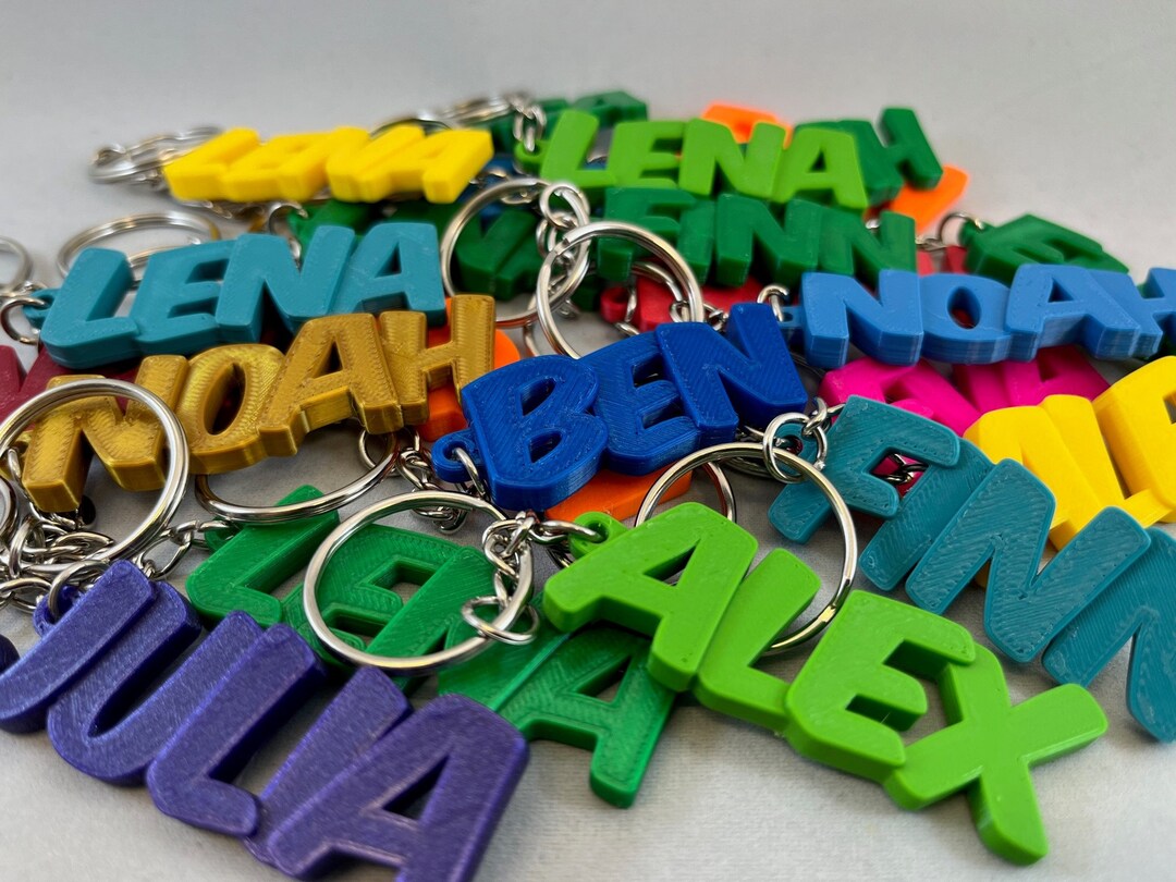 Keychain Name Personalized different Colors 3D Printing Etsy UK