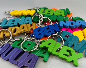 Personalized keychain with name – choice of color | 3D print