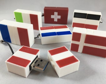 USB-Stick - Flagge, Fahne (Land wählbar) - 4GB / 8GB / 16GB / 32GB - 3D-Druck